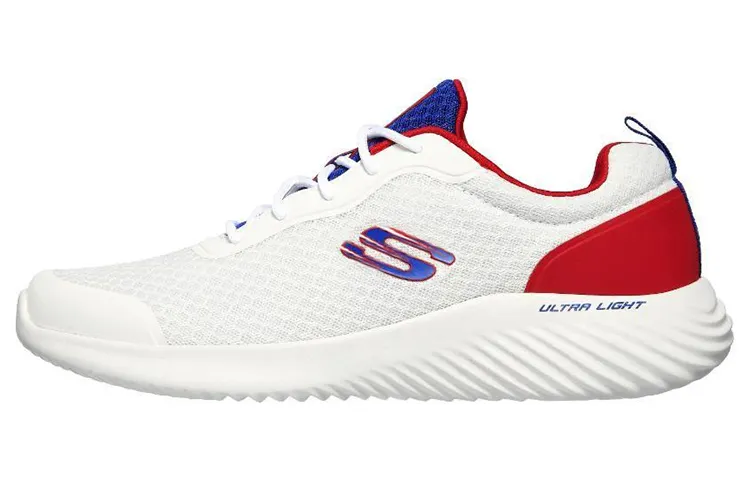Skechers Bounder Voltis Low top Running Shoes Men's White Red Blue