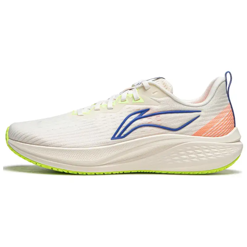 Li Ning Red Hare 7 Cushioning Slip Resistant Breathable Lightweight Low top Sprint Running Shoes Men's Ecru