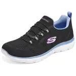 Skechers Summits Fabric Low top Casual Shoes Women's Black Blue
