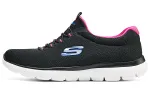 Skechers Summits Cushioning Breathable Low top Casual Shoes Women's Black Red