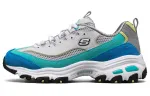 Skechers D'Lites 1.0 Textile, Leather Cushioning Abrasion Resistant Breathable Low top Casual Shoes Women's Turquoise