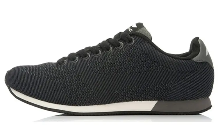 Li Ning Slip Resistant Abrasion Resistant Low top Casual Shoes Men's Black