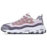 Skechers DLITES Abrasion Resistant Breathable Low top Casual Shoes Women's Pink Gray White