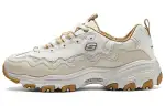 Skechers D'LITES 1.0 Height Increasing Low top Casual Shoes Women's White Beige