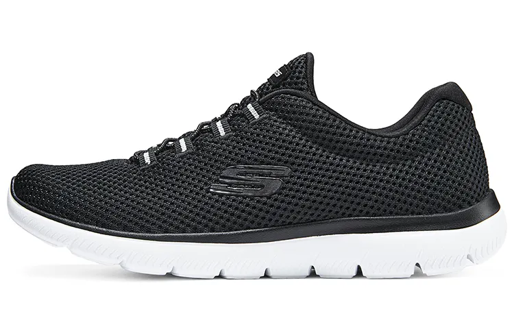 Skechers Cushioning Breathable Lightweight Low top Casual Shoes Women's Black White