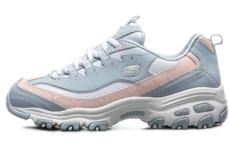 Skechers D'Lites 1.0 Milk Tea Bear Cushioning Breathable Support Cushioning Breathable Support Low top Casual Shoes