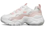 Skechers D'LITES 3.0 Textile, Synthetic Leather Low top Casual Shoes Women's White Pink