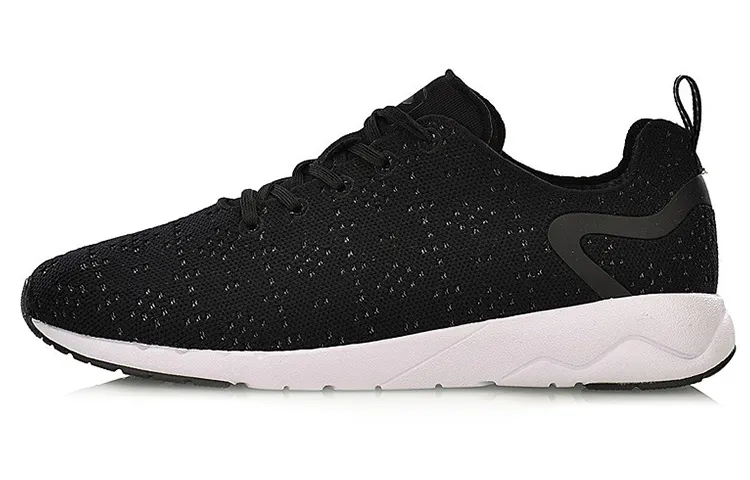 Li Ning Heather Casual Shoes Unisex Low Top Black White
