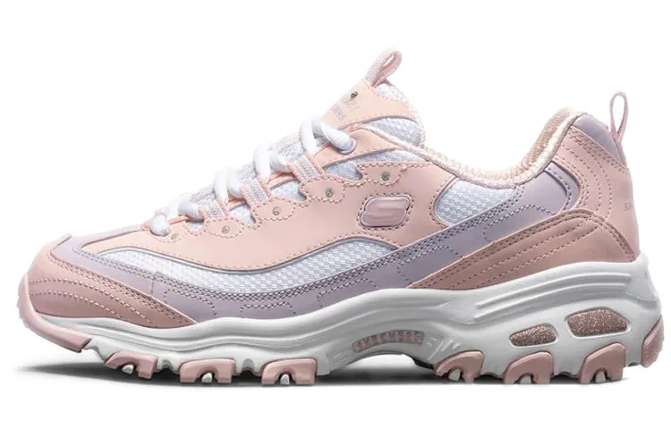 Skechers D'Lites 1.0 D'LITES Milk Tea Bear Textile, Synthetic Leather Sports Cushioning Low top Casual Shoes Women's