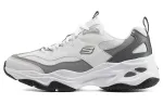 Skechers D'Lites 4.0 Textile, Leather Low top Casual Shoes Men's White Gray