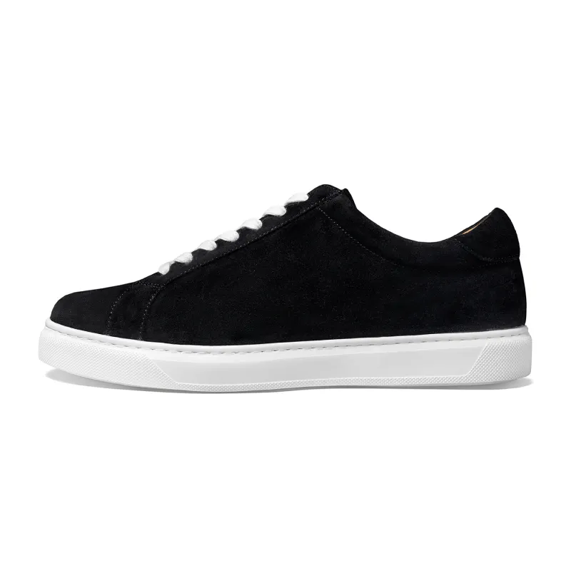THOM WILLS Suede Casual Shoes Low top Skateboard Shoes Men's Black