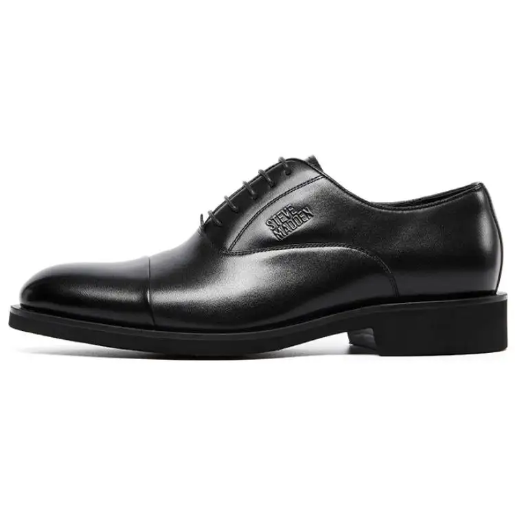 STEVE MADDEN Dress Shoes Men's Low Top Black/Dark Coffee