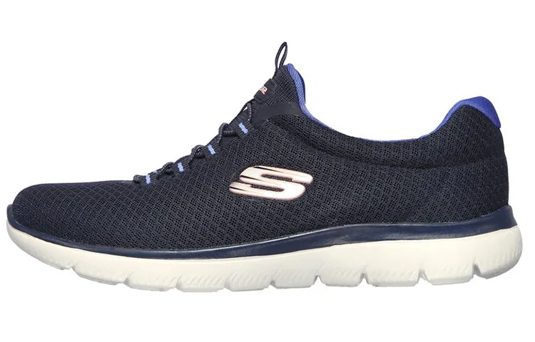 Skechers Summits Casual Shoes Women's Low Top Marine Blue/Bright Blue/Pink