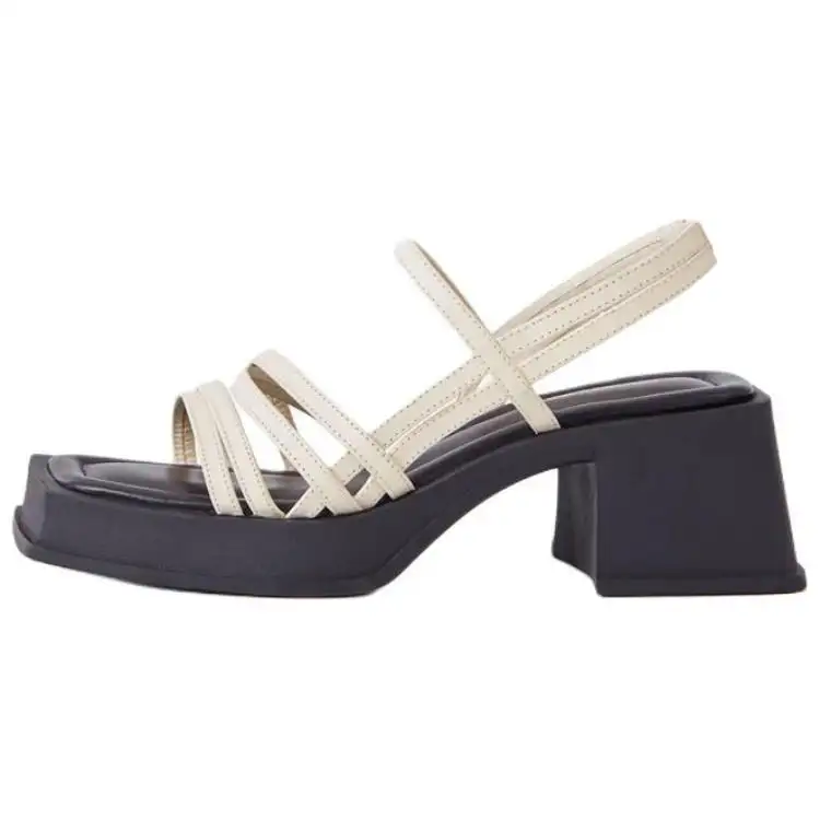 VAGABOND SHOEMAKERS Leather One Strap Sandals Women's Ecru
