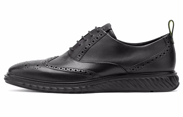 Ecco Fit For Action Leather Casual Shoes Men's Black