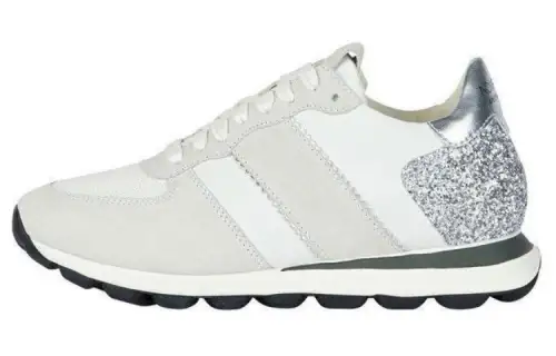 GEOX Low top Casual Shoes Women's Ecru Silver