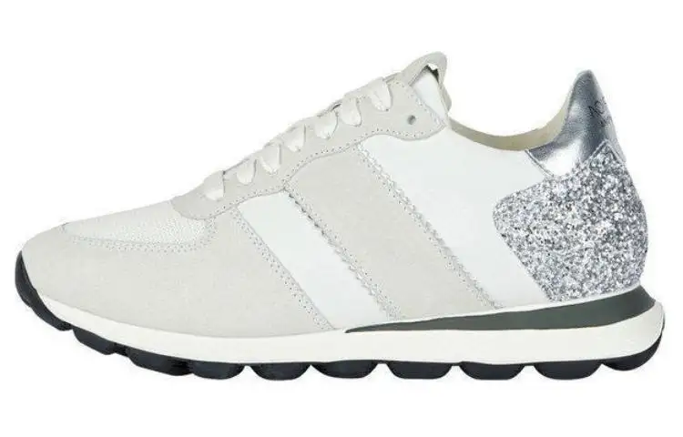 GEOX Low top Casual Shoes Women's Ecru Silver