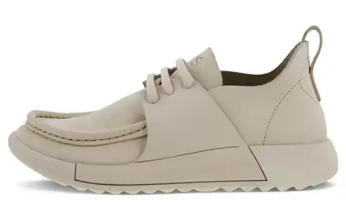 Ecco Comme Collection Cow Leather Loafers Women's Beige