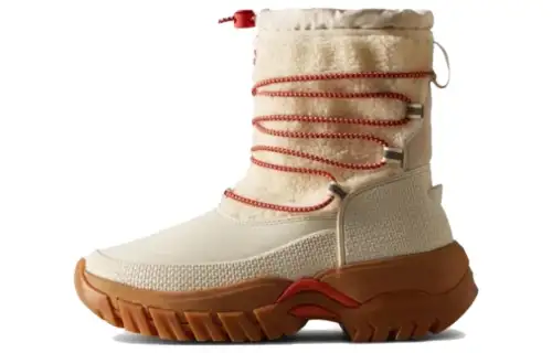 HUNTER Wanderer Thermal Slip Resistant Crew Snow Boots Women's Beige