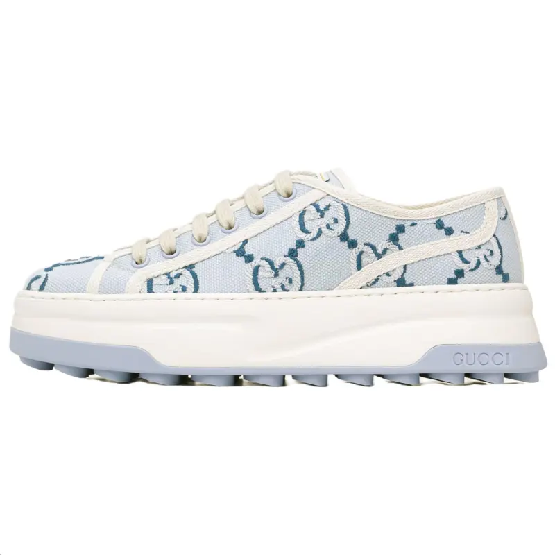 GUCCI Tennis 1977 Low top Casual Shoes Women's Blue