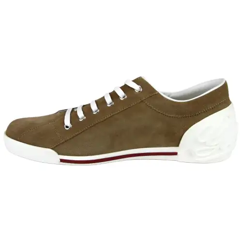 GUCCI Leather Low top Casual Shoes Women's Brown