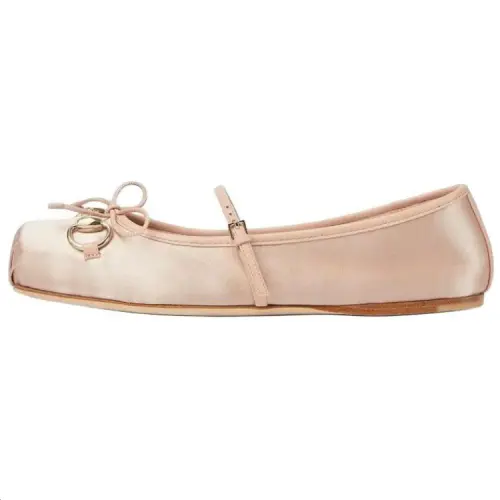 GUCCI Horsebit Fabric Flat Casual Shoes Women's Pink