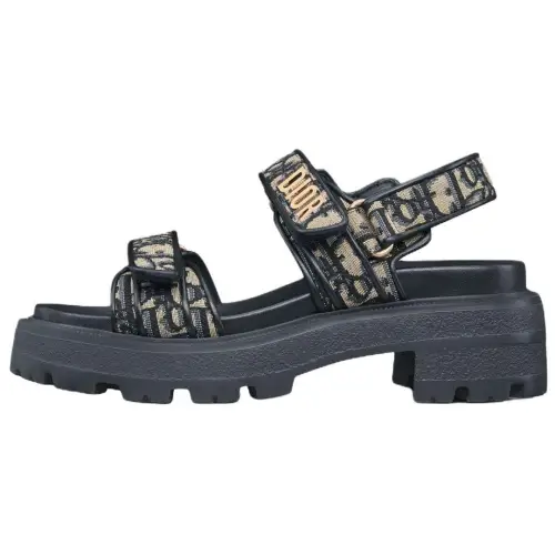 DIOR DiorAct One Strap Sandals Women's Black
