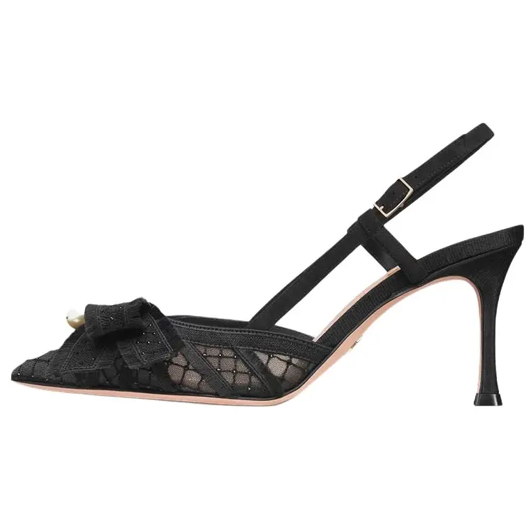 DIOR Adiorable Sheepskin Slim Heel High Heels 8cm Women's