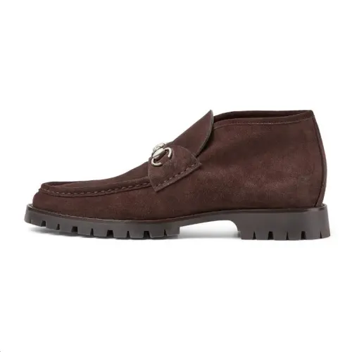 Gucci Ankle Boot Horsebit 'Dark Brown Suede'