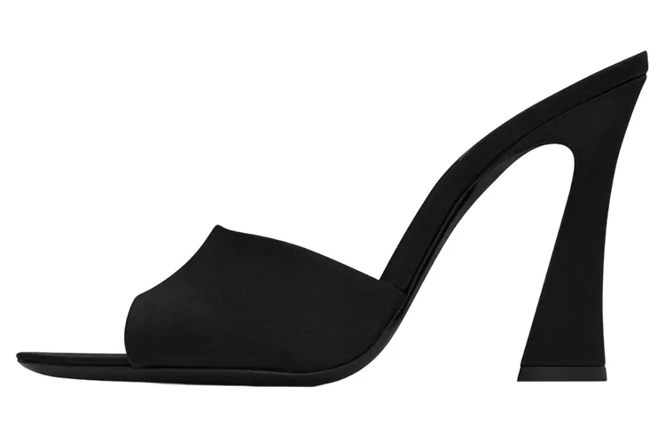 SAINT LAURENT Leather 115mm Mules