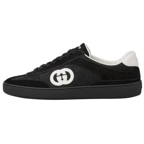 Gucci monogram lace-up sneakers