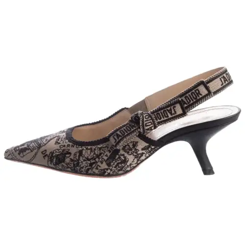 DIOR J'Adior Slim Heel High Heels Women's Beige Black