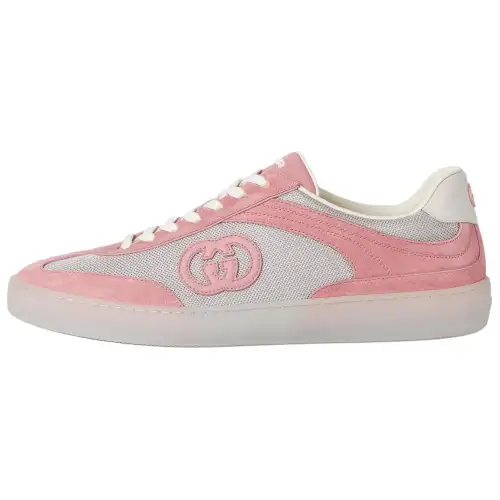 GUCCI G75 Suede Low top Skateboard Shoes Men's Pink