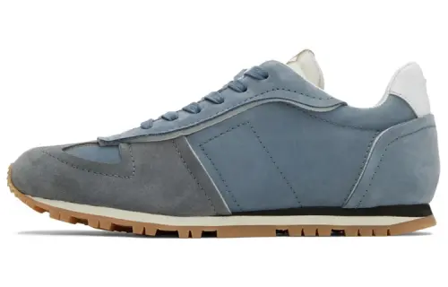 Maison Margiela Leather Low top Sports Casual Shoes Men's Blue Black