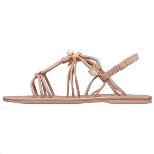 DIOR Dioriviera D Sand Sheepskin One Strap Sandals Women's Pink