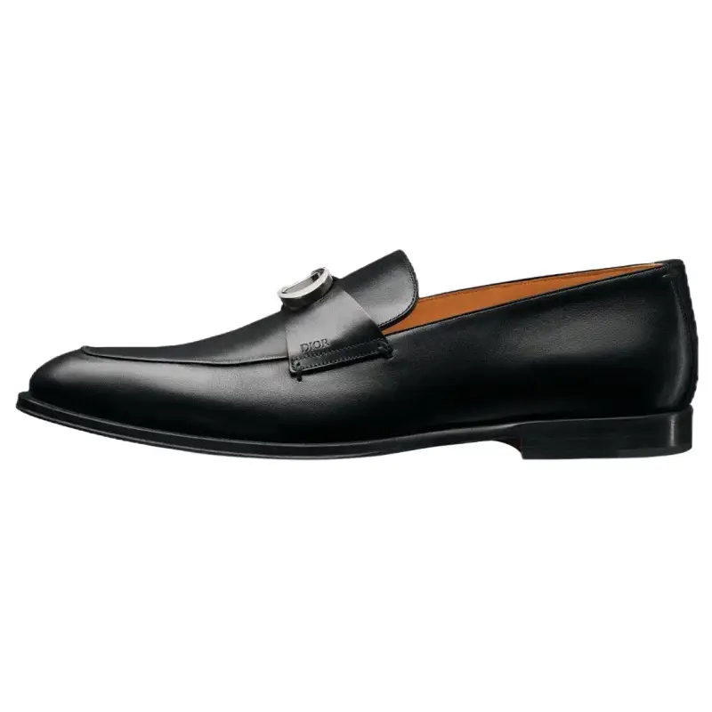 DIOR Timeless Cow Leather Loafers Men's Black