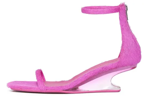 RICK OWENS/RO Cantilever One Strap Sandals 4.5cm Women's Pink
