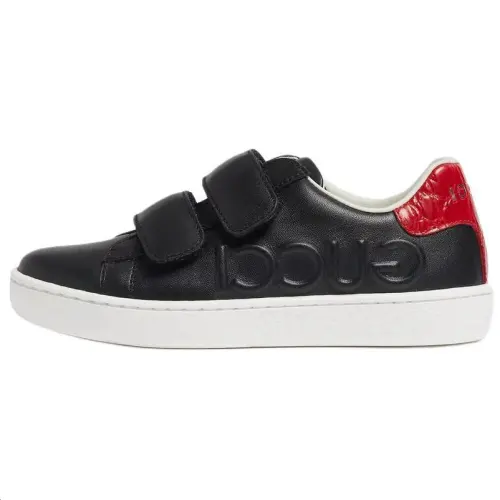 GUCCI ACE Leather Low top Skateboard Shoes Women's Black