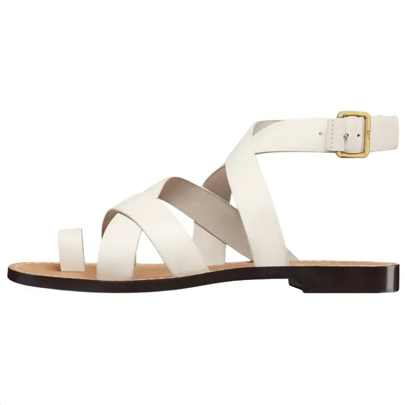 DIOR Dioriviera One Strap Sandals Women's White