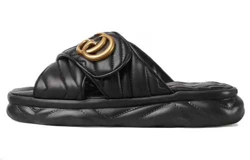 GUCCI Slide Slippers Women's Black