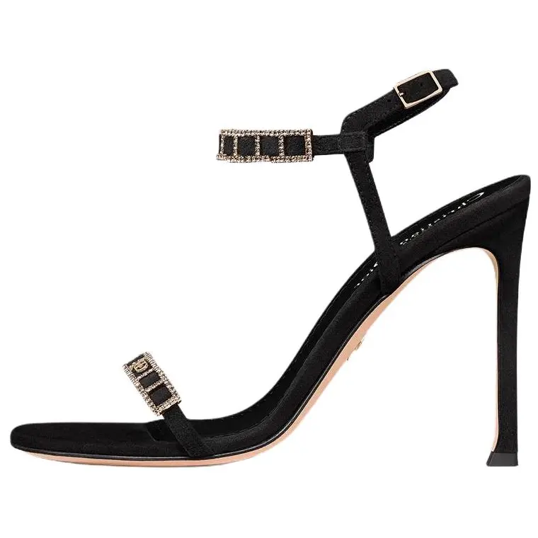 DIOR Diorissime One Strap Sandals 10.5cm Women's Black