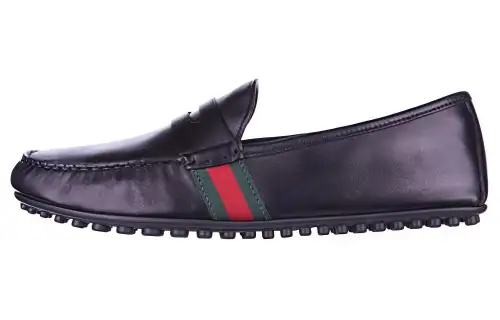 GUCCI Gommino Loafers Men's Black