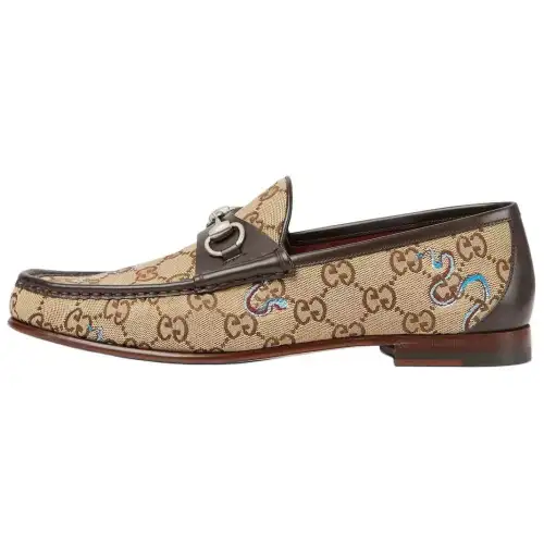 GUCCI Horsebit 1953 Leather Loafers Men's Brown
