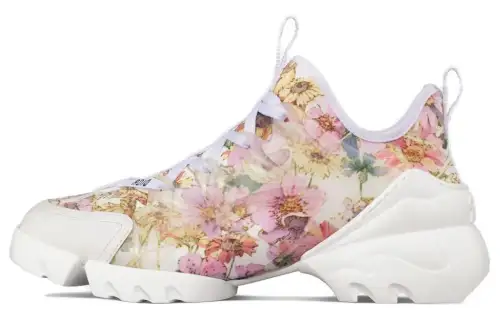 DIOR D Connect Low top Casual Shoes Women's Pink White