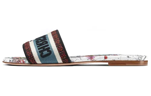 DIOR Dway Slide Slippers Women's Blue White