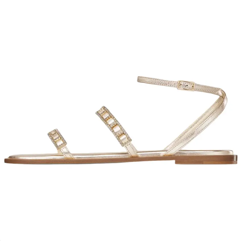 DIOR Diorissime One Strap Sandals Women's Gold