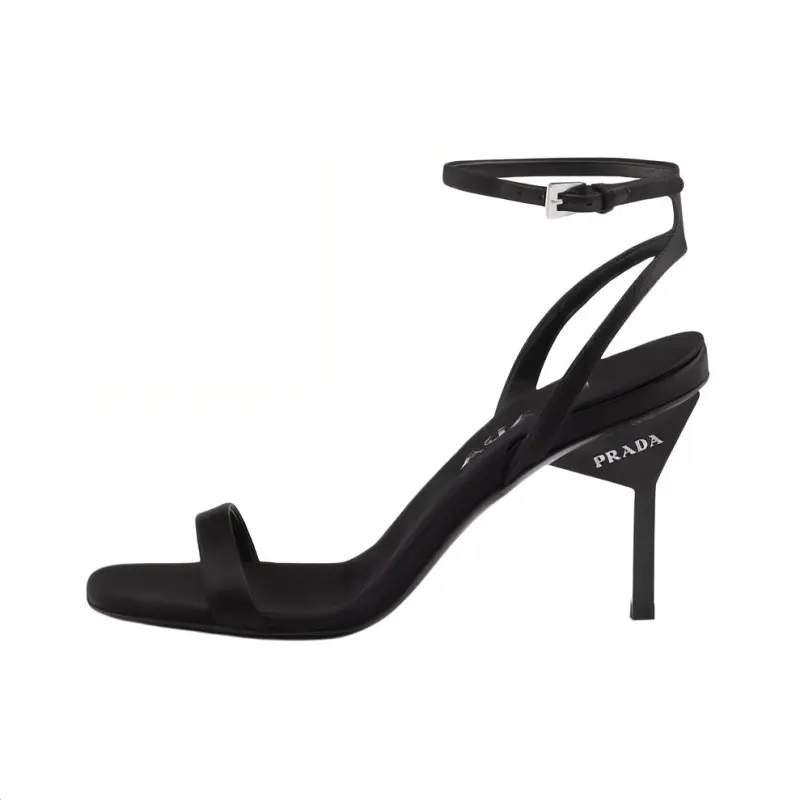 PRADA One Strap Sandals 8.5cm Women's Black