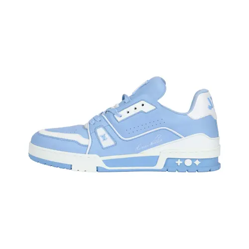 LOUIS VUITTON Lv Trainer #54 Light Blue White