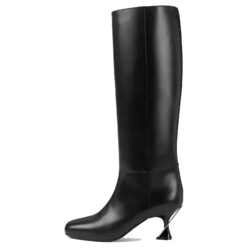 GUCCI Knee high Boots 6.5cm Women's Black