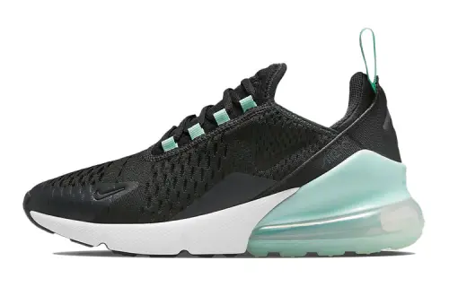 Nike Air Max 270 Cushioning Abrasion Resistant Cushioning, Wear Resistant Low top Casual Shoes Black Green Unisex